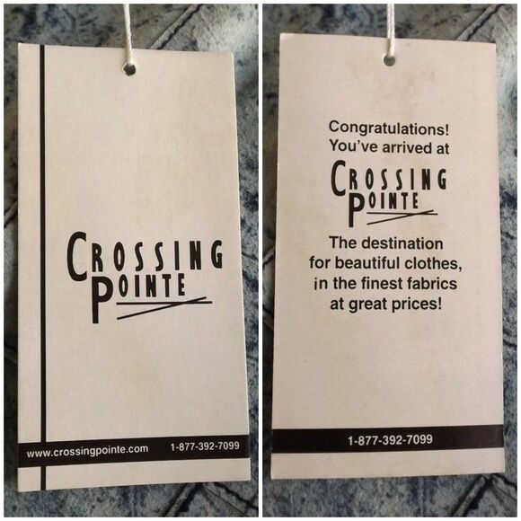 new CROSSING POINTE Patchwork Suede Skirt, 33" Waist, Light Blue, Satin lined - Picture 8 of 13